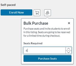 The popup that appears when the 'Bulk Enroll' button is activated.